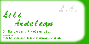 lili ardelean business card